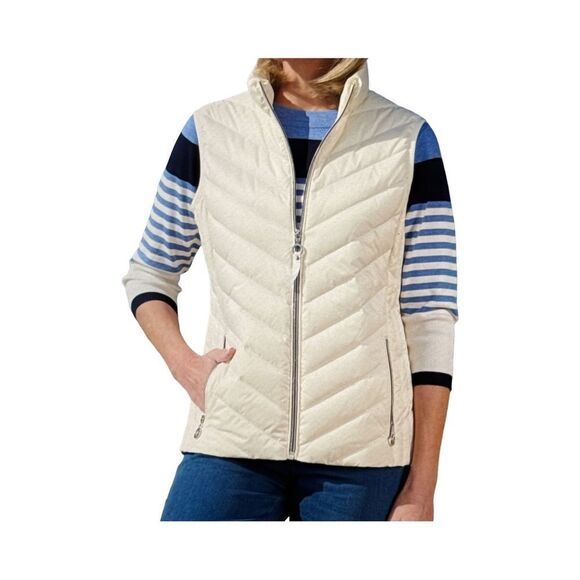 FRANDSEN JENSINE  DOWN VEST. IVORY WHITE - Picture 1 of 9